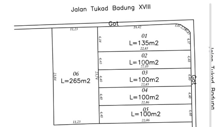 Dijual Tanah Pinggir Jalan Utama Tukad Badung