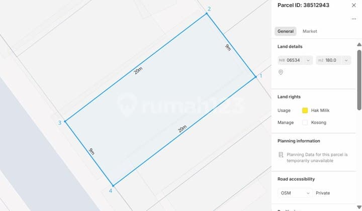 Rumah Hitung Tanah 180m² di Mainroad Antapani