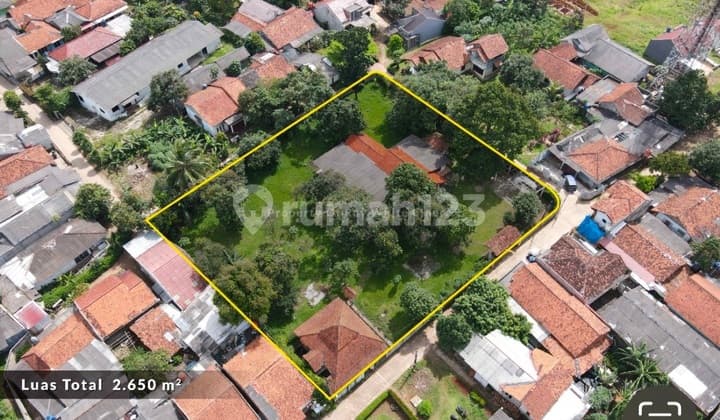 Dijual Rumah Hitung Tanah 2650 Meter Di Parung Panjang. Cocok Untuk Dibuat Cluster Perumahan. Rumah