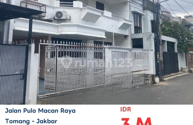 Dijual Murah Lelang Rumah 2 Lantai Lt 171M² di Tomang Jakarta Barat