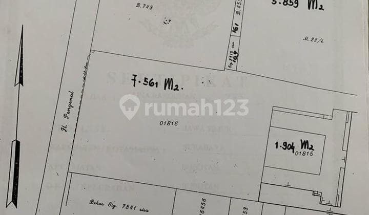 Dijual Tanah Pusat Kota Surabaya Jalan Bubutan Pengenal Penghela