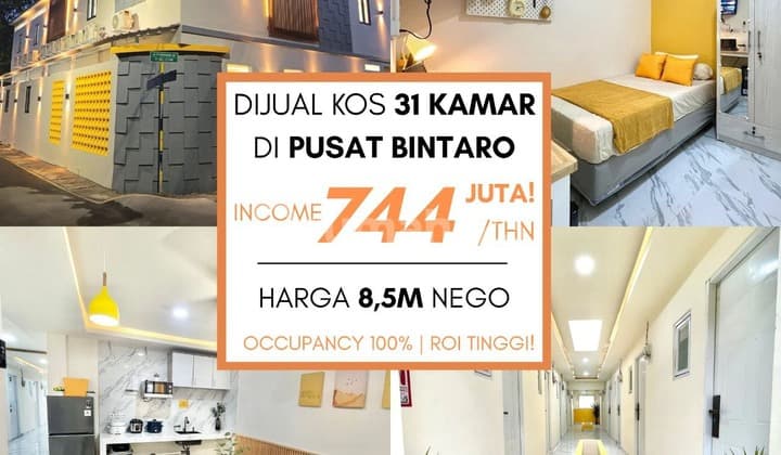 Rumah Kost New 31 Kamar Strategis Dekat Mal, Rs, Univ Di Bintaro