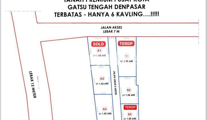 Tanah Dijual Murah di Gatsu Tengah Denpasar