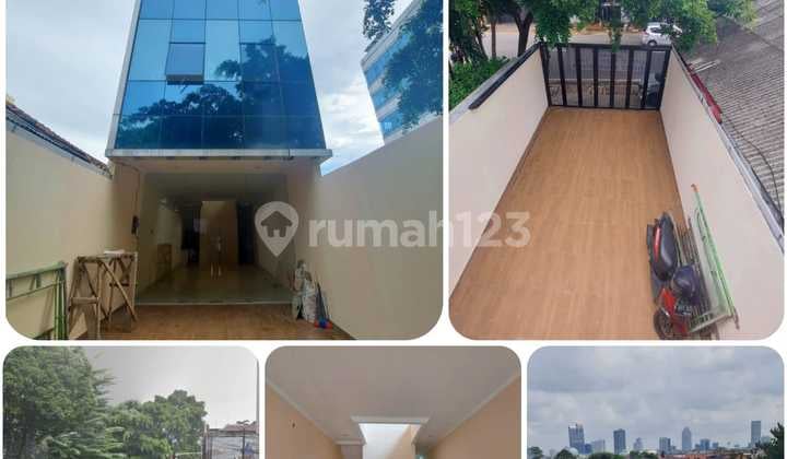 Gedung Baru 4 Lantai Plus Rooftop Pinggir Jalan Raya Strategis Di Kawasan Duren Tiga Pancoran Jakarta Selatan Berbatasan Langsung dengan Kemang Utara dan Jalan Raya Mampang Prapatan