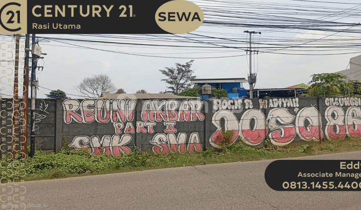 Disewakan Tanah di Jalan Raya Cileungsi Setu Kabupaten Bogor