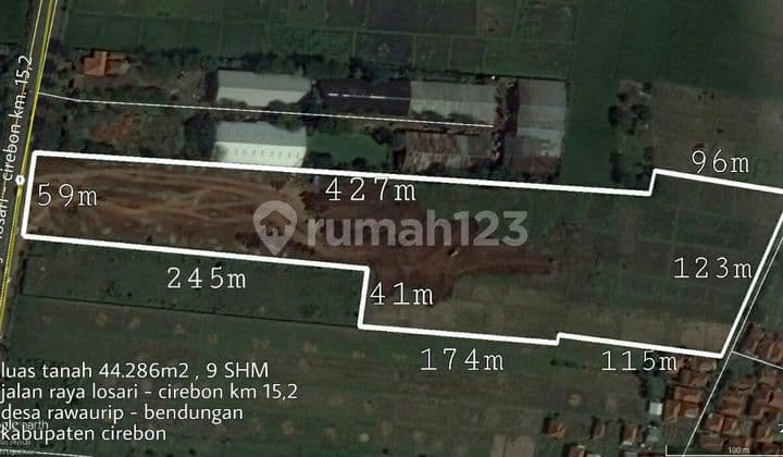 Dijual Tanah di Jalan Raya Losari Cirebon
