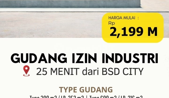 Gudang Industri Aman Bebas Banjir Sigma Kartika Gunung Sindur Serpong