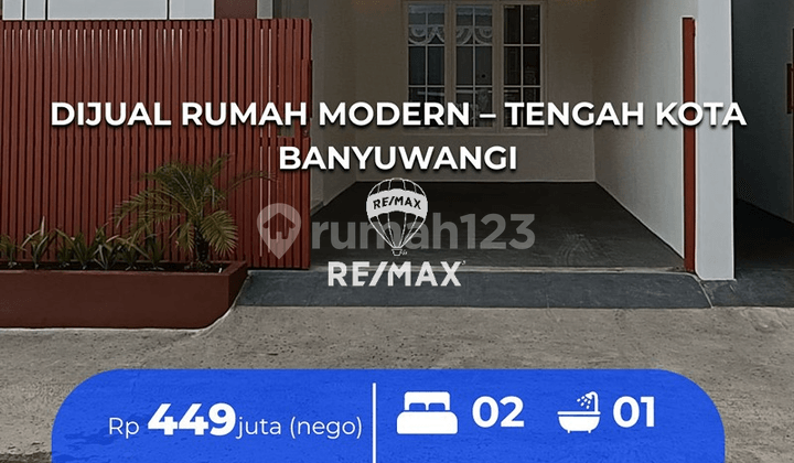 Dijual Rumah Modern - Tengah Kota Banyuwangi Lokasi Strategis di Belakang Kampus Untag Banyuwangi,
