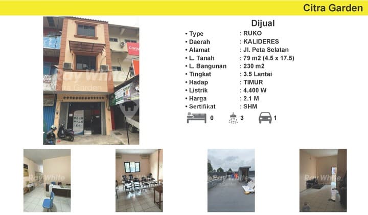 Dijual Ruko Bagus 230 m2 SHM Kalideres, Jakarta Barat 0024-ERW