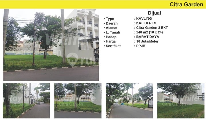 Jual Tanah 240 M2 PPJB Citra Garden 2 Ext, Jakbar 0021-Johvon