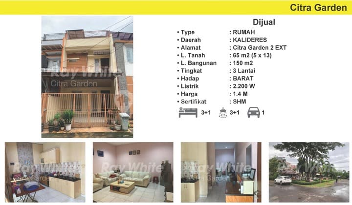 Dijual Rumah Murah Bagus SHM Citra Garden 2 Extention 0033-Jelmar