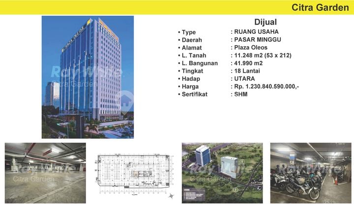 Dijual Ruang Usaha Plaza Oleos Pasar Minggu 0022.Heypau