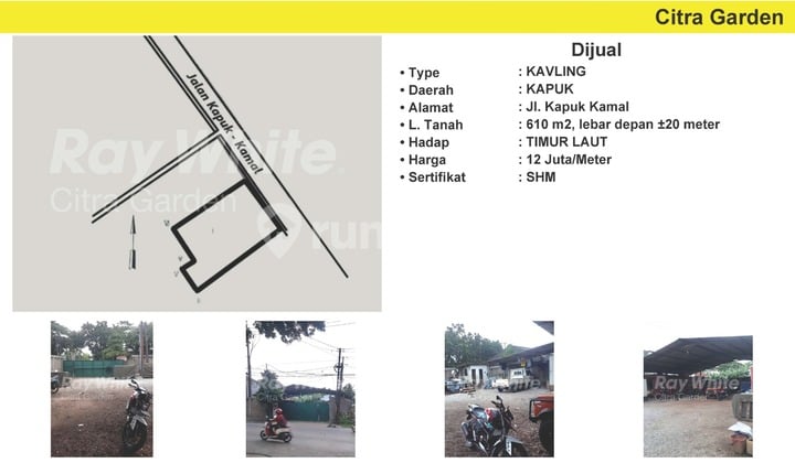 Jual Tanah Murah SHM Kapuk Kamal Dekat Pelabuhan 0043 Dinkim