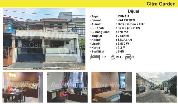 Jual Rumah MURAH SHM Citra Garden 2 Extention, JakBar 0016-CHRWID