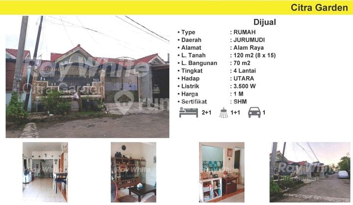 Jual Rumah 4 LT Murah Alam Raya Jurumudi Tangerang SHM 0009Agsjoh