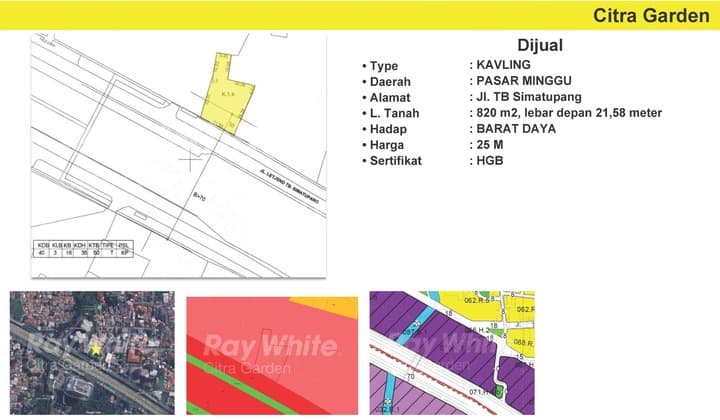 Jual Tanah 820 M HGB Tb Simatupang Jaksel Exclusive Are0030heypau