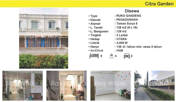 Disewakan Ruko Gandeng Taman Surya 5, Pegadungan Jakarta Barat 0054-skw