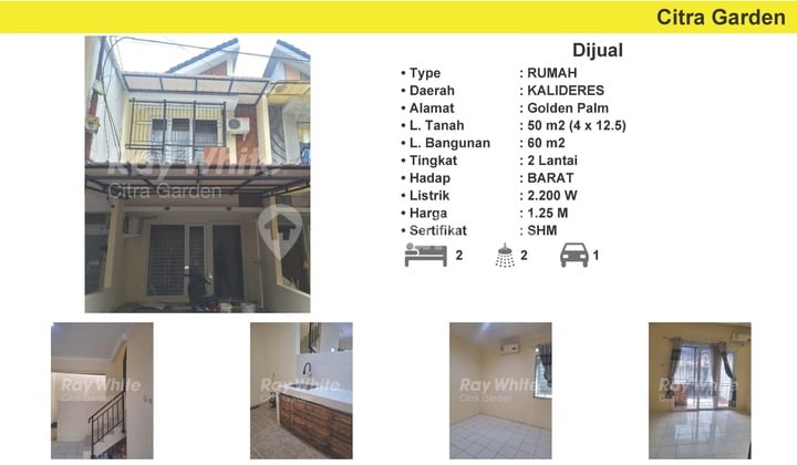 Jual Rumah Golden Palm, Murah 2 Lantai, SHM Jakarta Barat 0048Hos