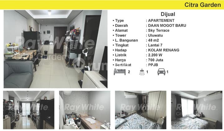 Jual Apartment Sky Terrace 2 BR Furnished JakBar 0011-CRSSUS