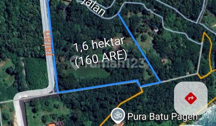 Tanah Luas di Pantai Green Bowl