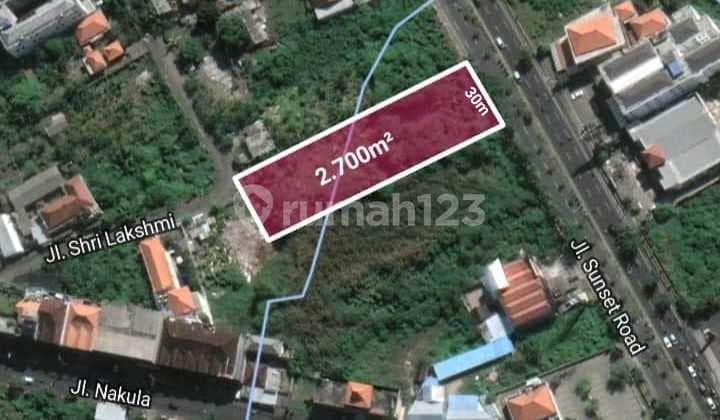 Tanah di Pinggir Jalan Utama Sunset Road