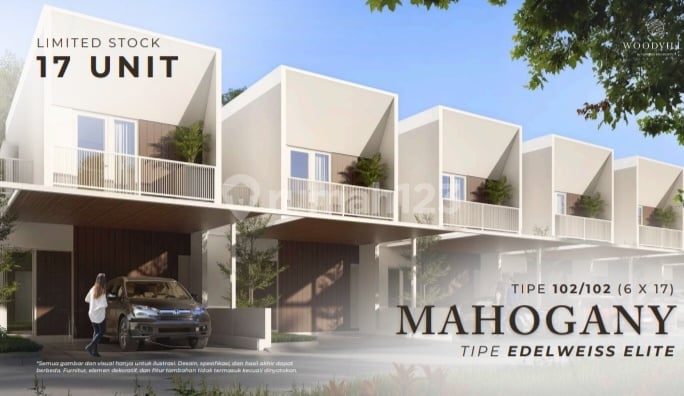 Rumah Baru Gress 2 Lantai Woodville Type Mahogany 1,25 M
