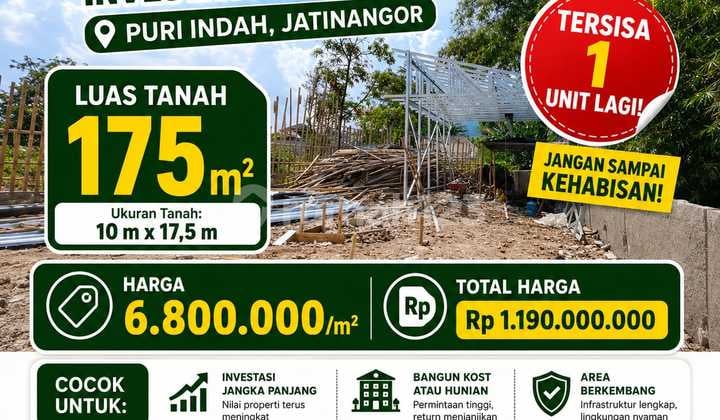 Dry Land for Sale 175M2 Size, Near Top University Campus in Jatinangor