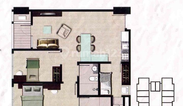 Apartment Mewah Siap Huni Di Fatmawati Di Jakarta Selatan Apartemen 2 Kamar Tidur Semi Furnished