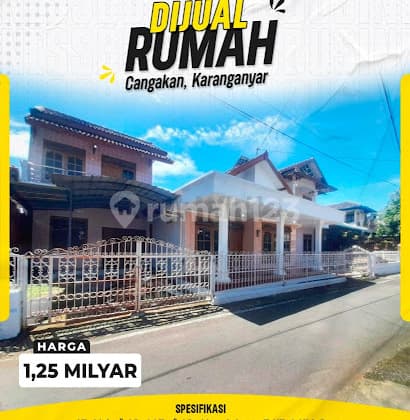 Spacious Strategic House in the City Center of Cangakan Karanganyar, a Step Away from the Square