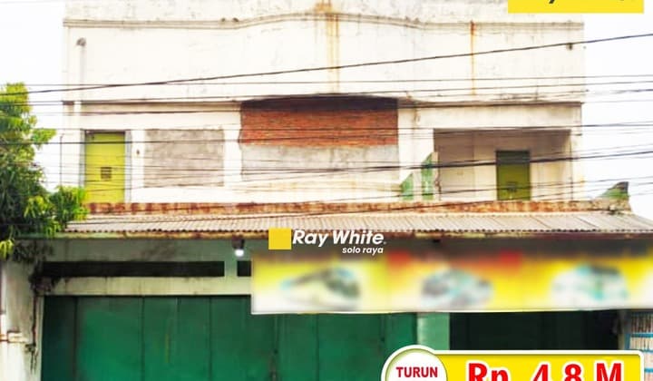 Dijual Ruko Luas 3 Lantai Strategis di Jl. Veteran, Solo