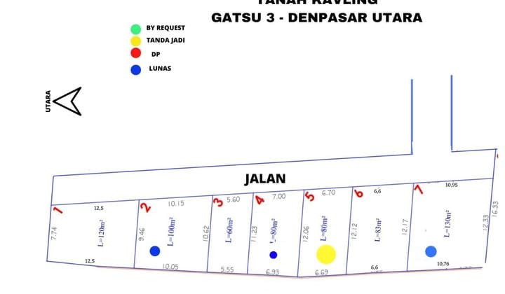 Dijual Tanah Strategis Jalan Noja, Denpasar Timur (215V)
