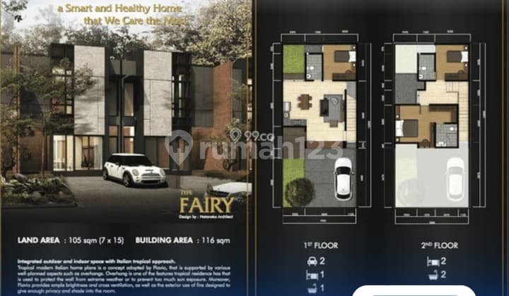 Dijual Rumah Modern 2 Lantai - Flavio Suvarna Sutera, Tangerang