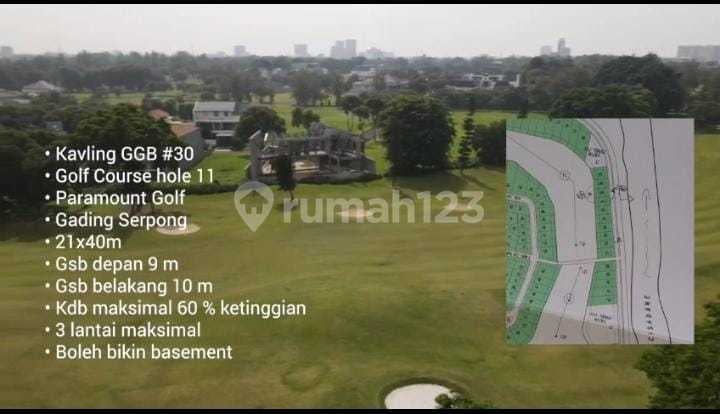 Dijual Kavling Paramount Hills Golf Gading Serpong