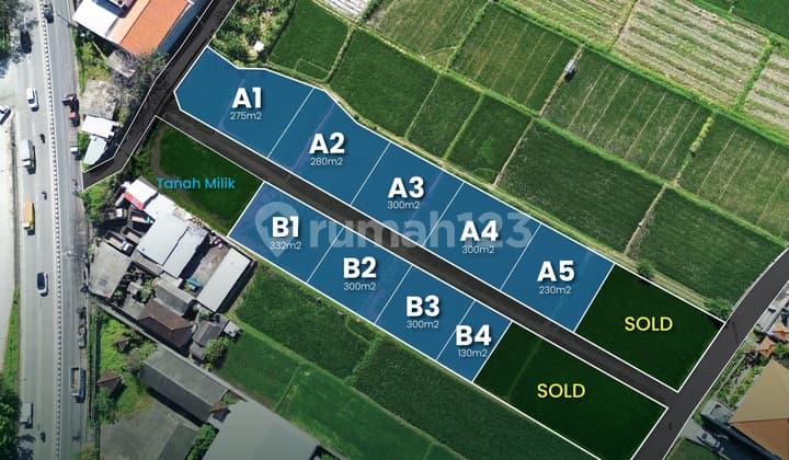 Tanah Kavling Luas Beragam Dekat Pantai & Area Sanur