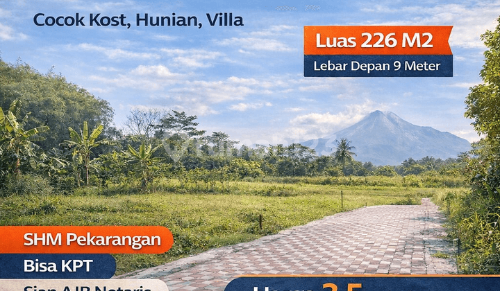 Tanah Murah Jogja Area Kaliurang KM Siap Bangun SHM Pekarangan