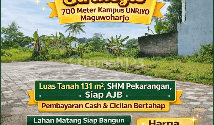 Tanah Jogja Premium Luas 131 M2 Dekat Bakal Tol Maguwoharjo Shmp