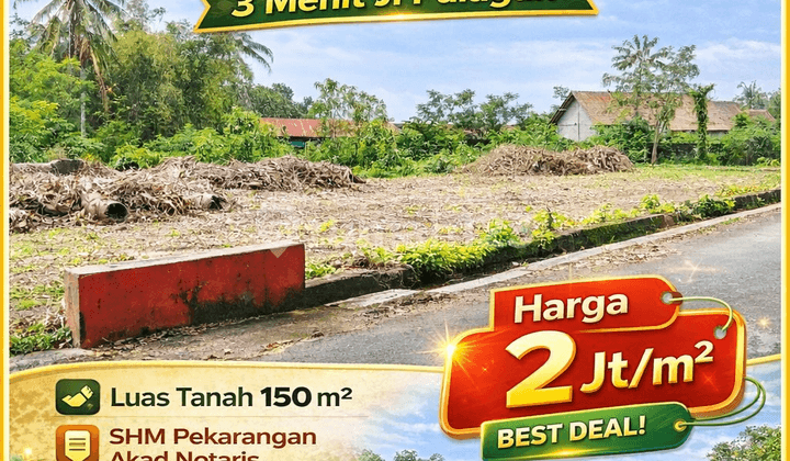 Tanah Jogja Barat Jl Palagan Dekat Sman 1 Ngaglik