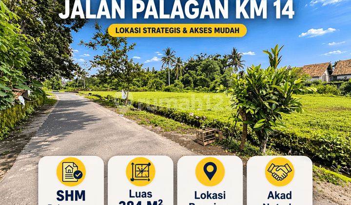 Tanah Jogja Jalan Palagan KM 14 Siap Bangun SHM Pekarangan
