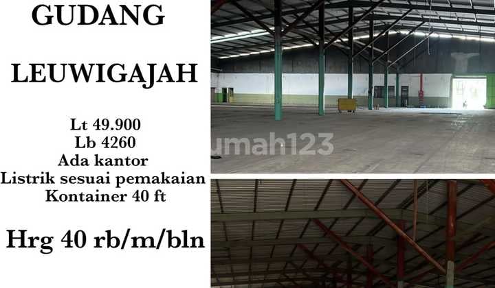 23,952 M; Leuwigajah Cimahi Warehouse Rental M-S 23,952 M; Leuwigajah Cimahi Warehouse Rental M-S