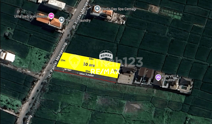Dijual - Tanah Premium di Jalan Pantai Cemagi