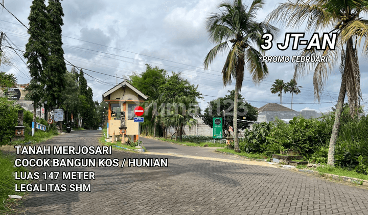 Tanah Merjosari Kota Malang, Area Perumahan Dekat Kampus Umm