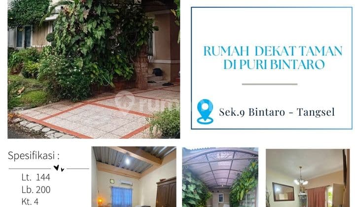 Dijual Rumah Puri Bintaro Sektor 9 Tangerang Selatan