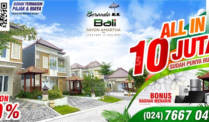 Rumah HOOK 2 Lantai LB 88 di PERUMAHAN BERANDA BALI PAYON AMARTHA SEMARANG