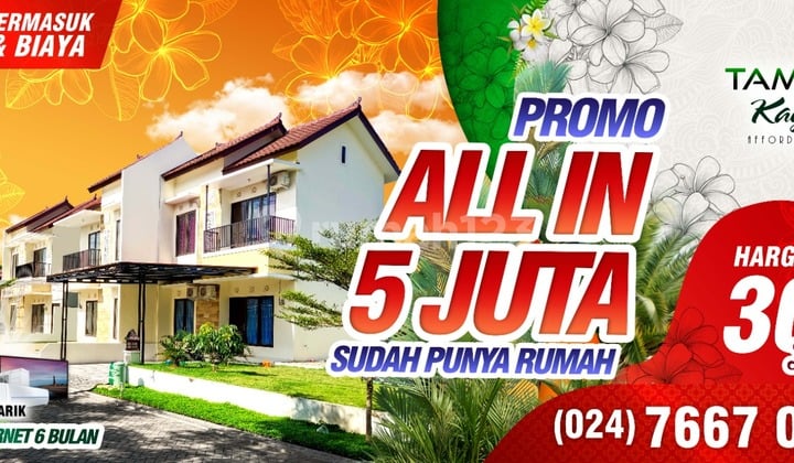 Kpr Dp 5jt All In,lokasi Strategis Pinggir Jalan Raya Propinsi