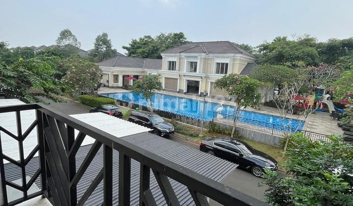 Rumah Depan Pool Semi Furnished Cluster Carribean Flamingo Residence Gading Serpong