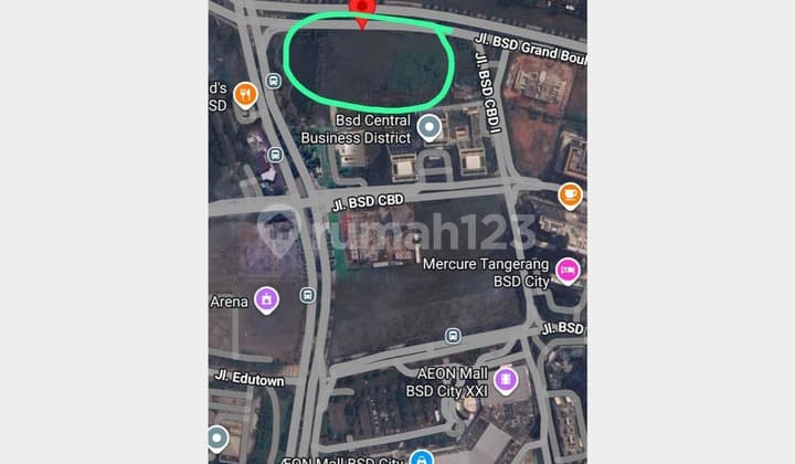 Di Jual Tanah Kavling. Luas 1.7 Ha di Jalan Utama BSD Deket Aeon Mall