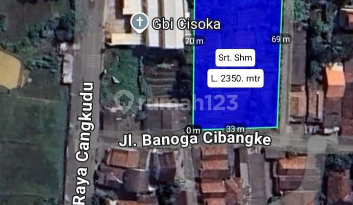 Tanah Strategis 2400M² SHM Pinggir Jalan Raya Cisoka Dekat Tol Serpong-Balaraja