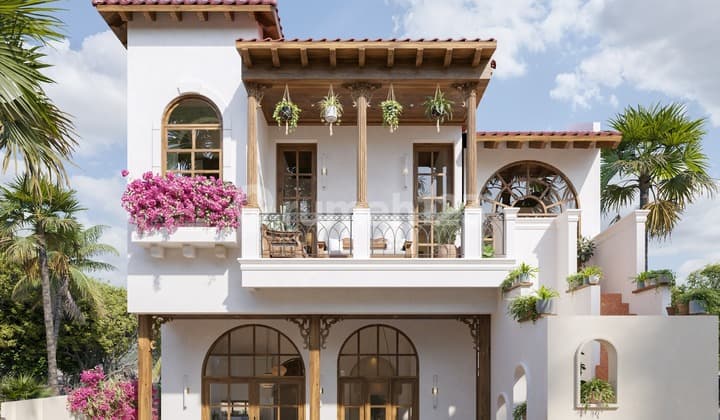 Villa Artistik 1 Kamar Tidur dengan Sentuhan Spanyol-Jawa di Bingin