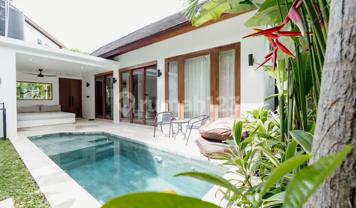 Villa 1 Kamar Tidur dengan Desain Modern Satu Lantai di Cepaka