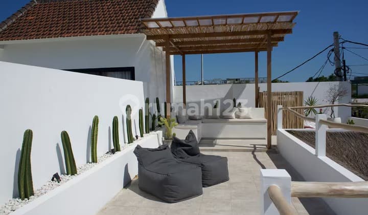 Villa 1 Kamar Tidur dengan Pemandangan Sawah dari Rooftop di Pererenan